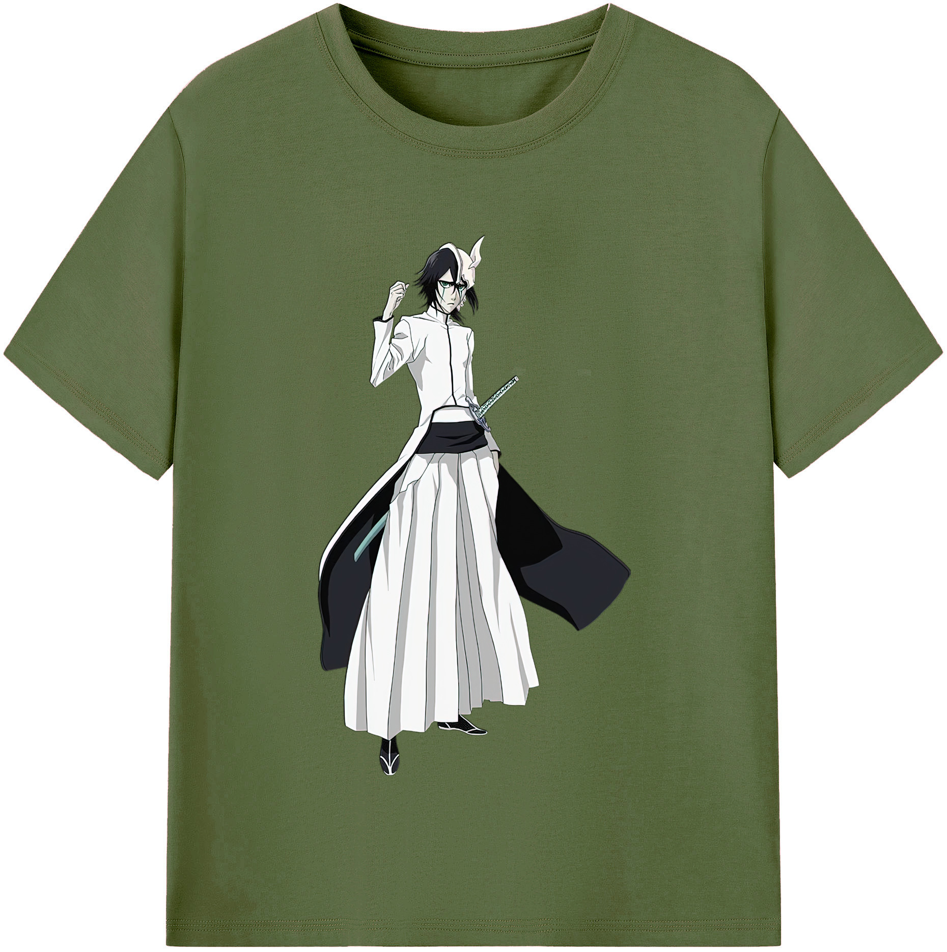 （画像用） ブリーチ ウルキオラ·シファー BLEACH Ulquiorra cifer 綿100％半袖Tシャツ（フロントプリント）